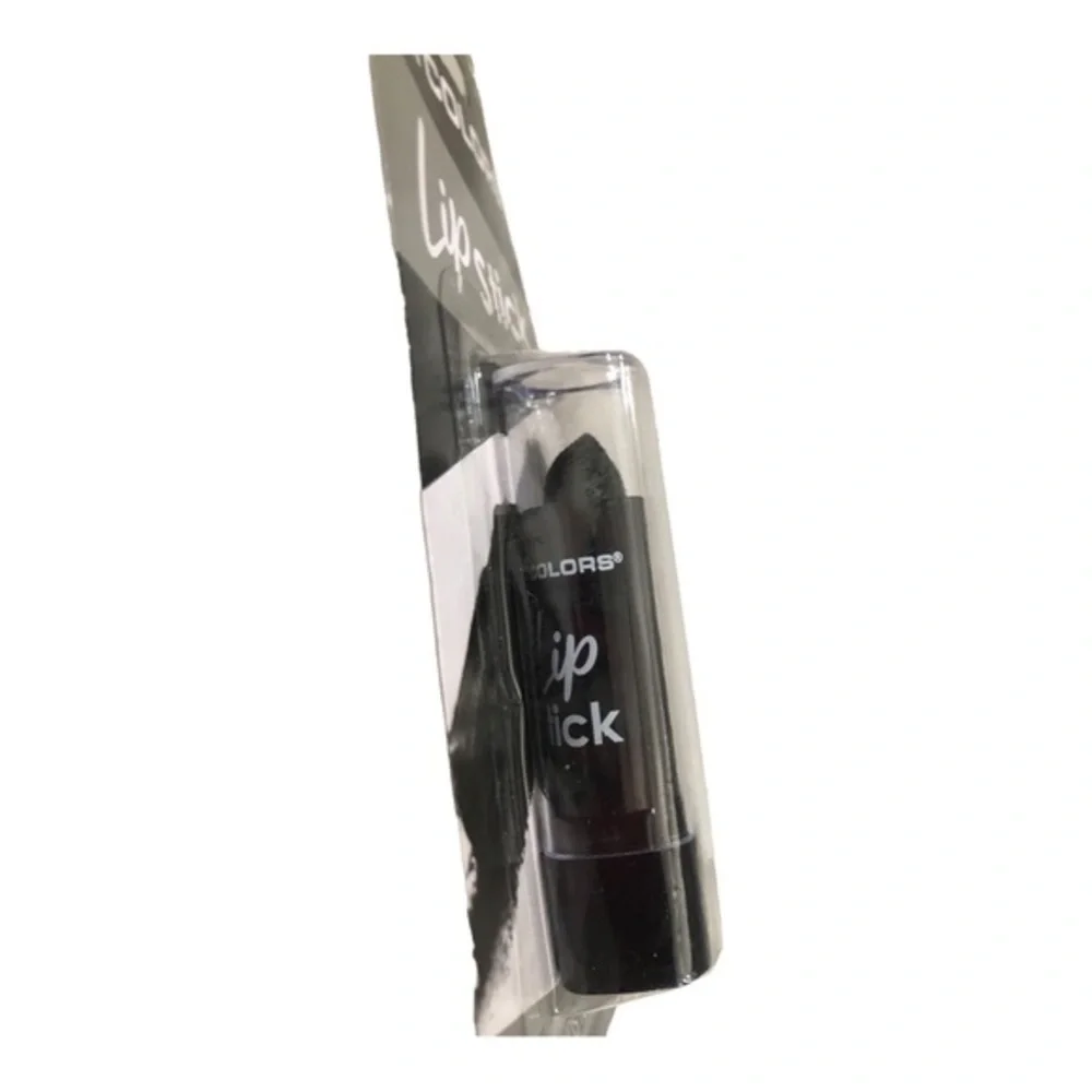 Black ‘stark’ creamy smooth‎ goth dark vamp rave gothic full coverage lipstick